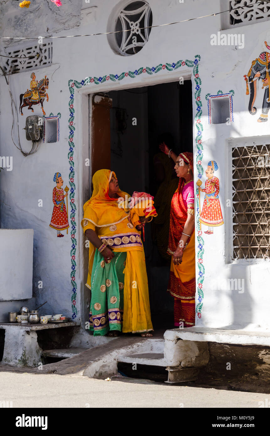 Le donne in Udaipur, Rajasthan, India Foto Stock