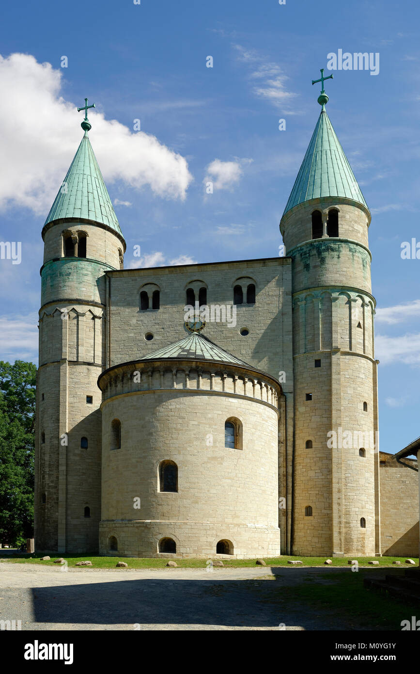 Chiesa Collegiata di San Cyriakus,Gernrode,Quedlinburg,Sassonia-Anhalt, Germania Foto Stock