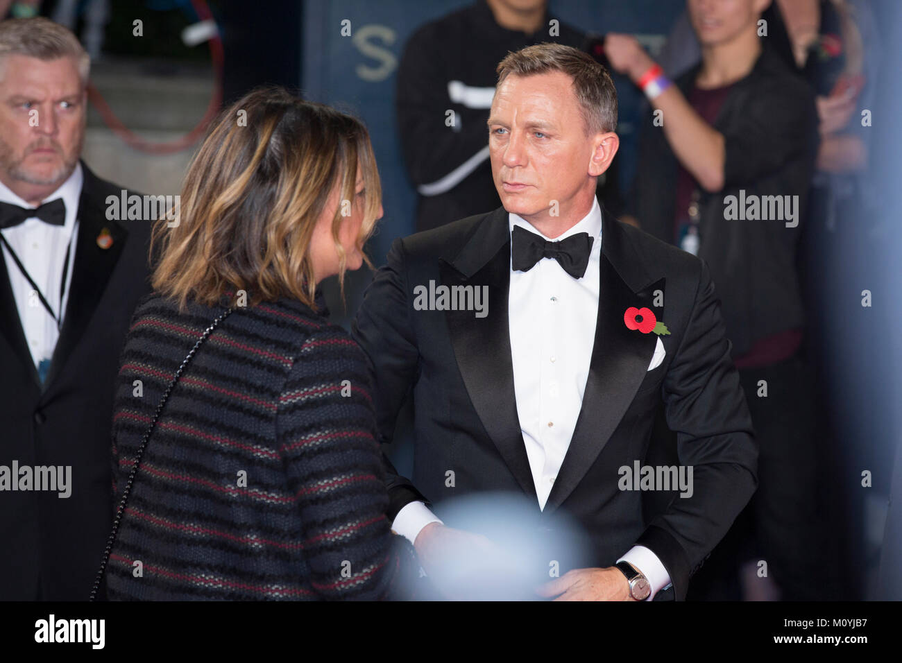 Londra, UK, 26 ottobre 2015, Daniel Craig assiste la premiere mondiale di 'Spectre' presso la Royal Albert Hall. Mariusz Goslicki/Alamy Foto Stock