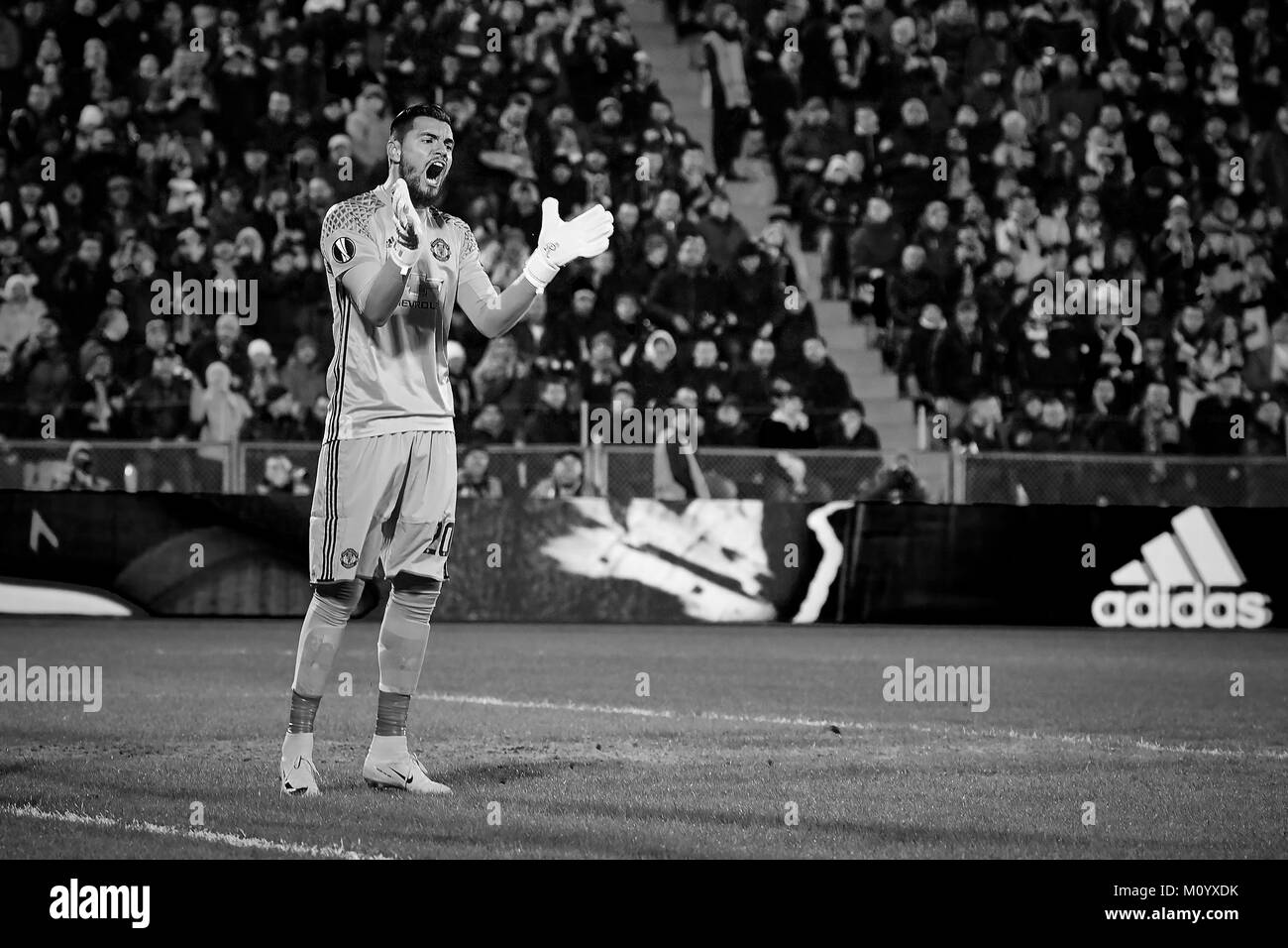 Sergio Romero GK in match 1/8 finali di Europa League tra FC 'Rostov' e 'Manchester Regno", 09 marzo 2017 a Rostov-on-Don, in Russia. Foto Stock