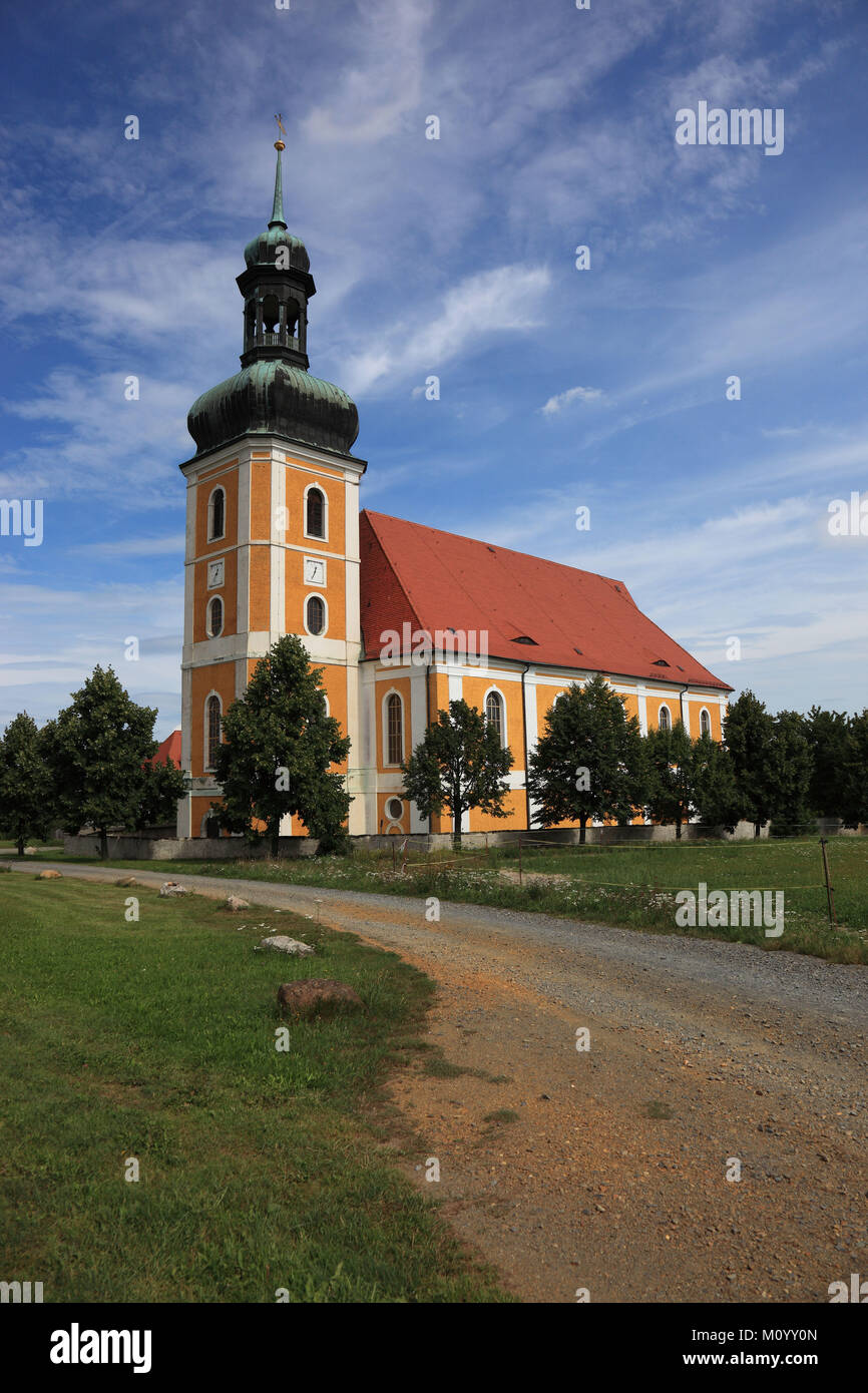 Chiesa pellegrina di Rosenthal vicino Ralbitz-Rosenthal, distretto di Bautzen, Bassa Sassonia, Germania Foto Stock