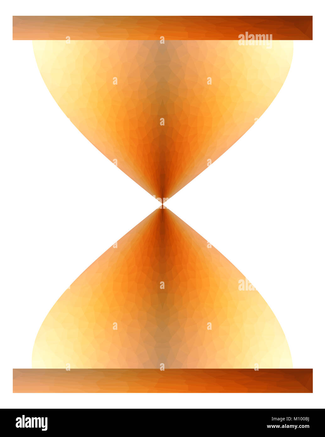 Triangolate sandclock isolato su sfondo Foto Stock