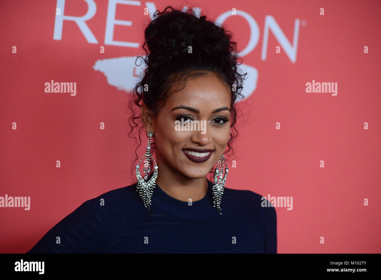 New York, Stati Uniti d'America. Il 24 gennaio, 2017. Kara McCullough assiste la Revlon vivere coraggiosamente evento di lancio a lucernario moderne on gennaio 24, 2018 a New York City. Credito: Erik Pendzich/Alamy Live News Foto Stock