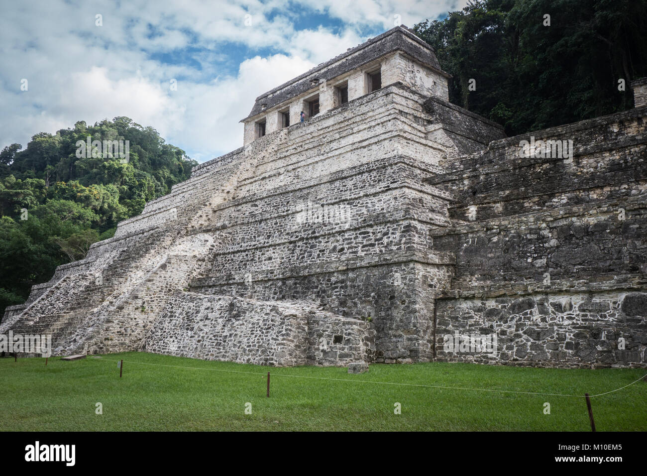 Antiche rovine Maya, Palenque, Messico Foto Stock