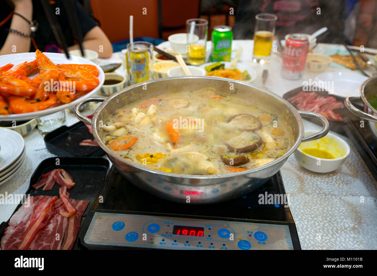 Inverno Tradizionale Cinese Hot Pot Hong Kong Cina Foto Stock Alamy