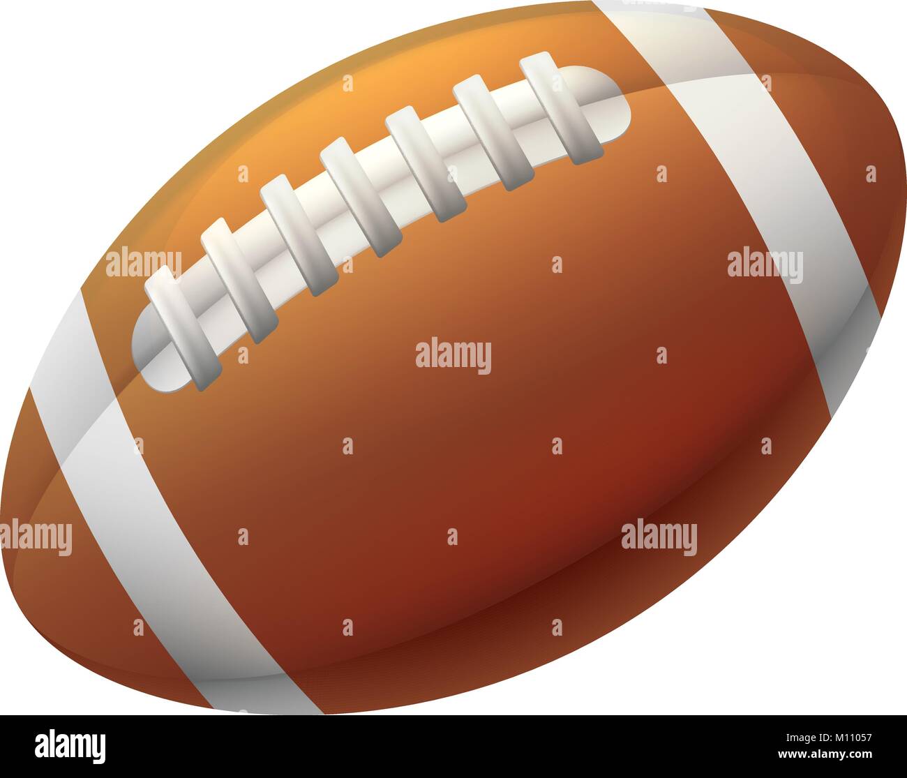 Forma di cuore il football americano la sfera Illustrazione Vettoriale