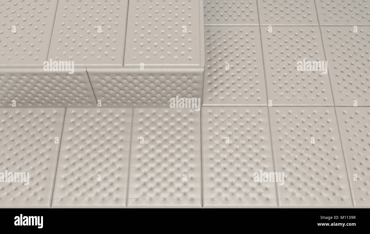 Morbido e sicuro il concetto di spazio - grigio materassi. Risoluzione di grandi dimensioni Foto Stock