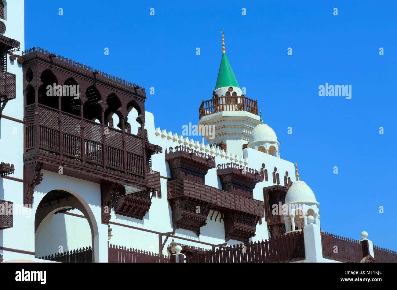Dettagli di Jeddah vecchia moschea, Arabia Saudita Foto Stock