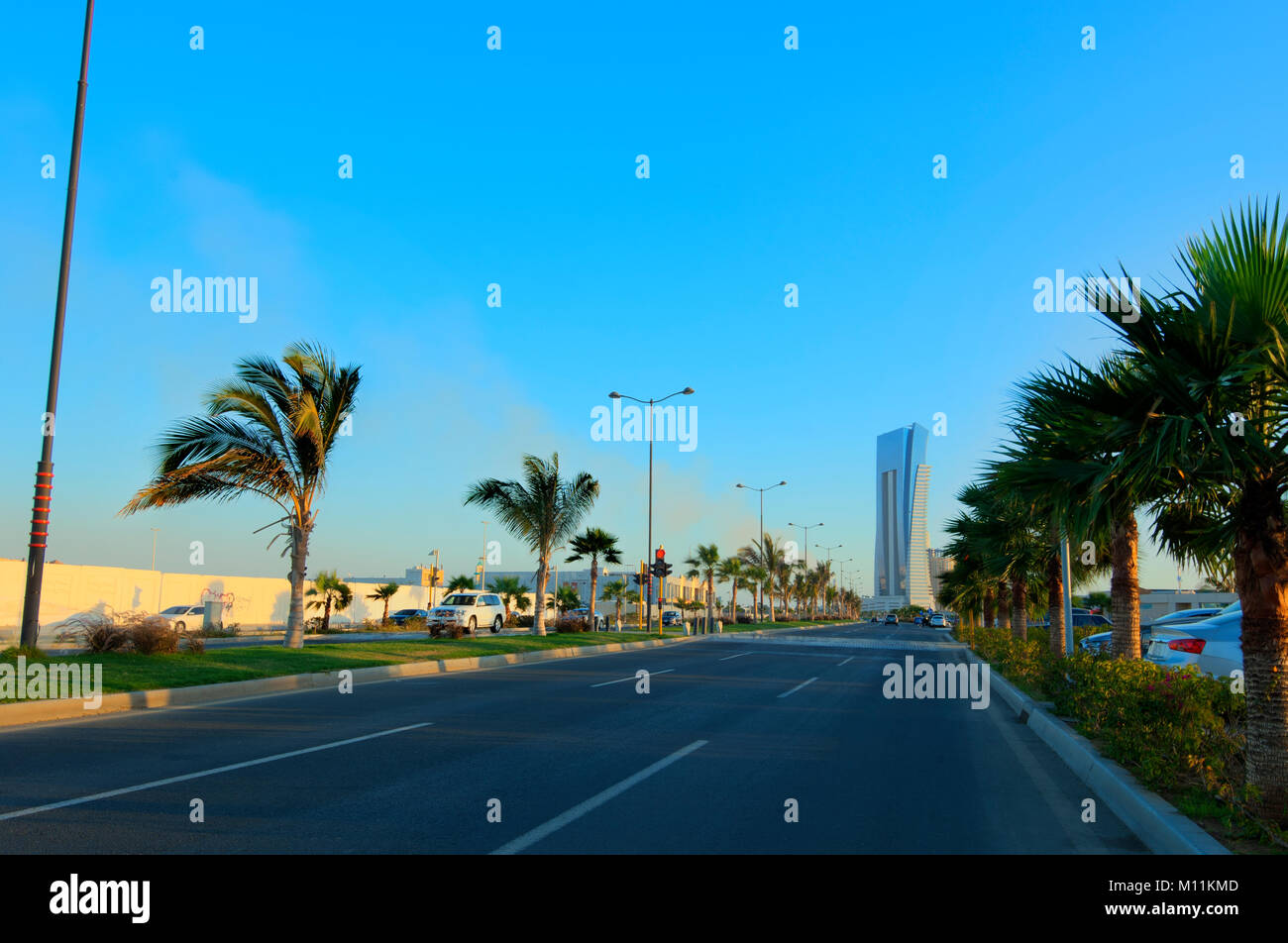 Principale Costo Jeddah Street, Arabia Saudita Foto Stock
