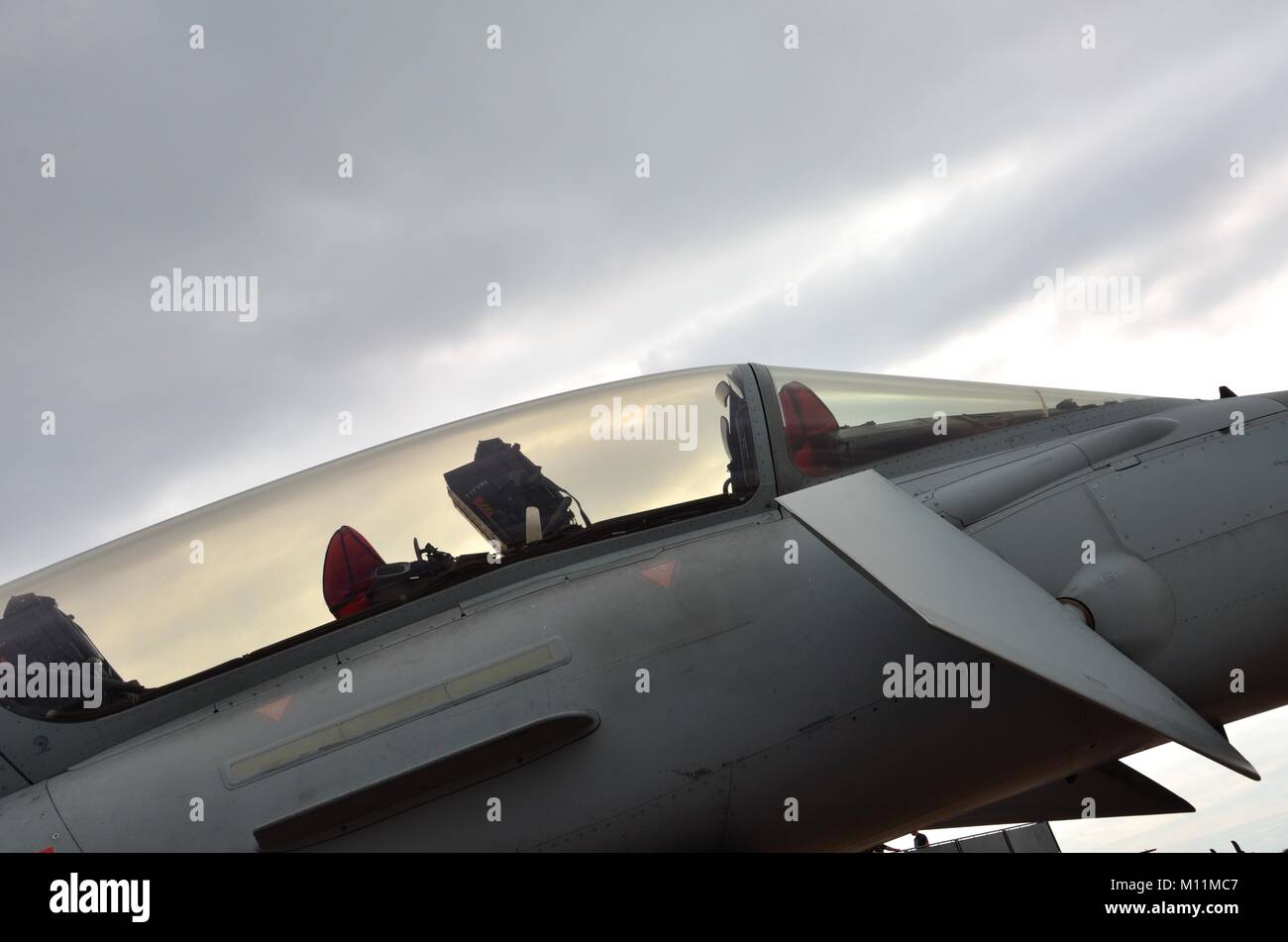 RAF Eurofighter Typhoon T.1, 29 squadrone dettagli del cockpit Foto Stock