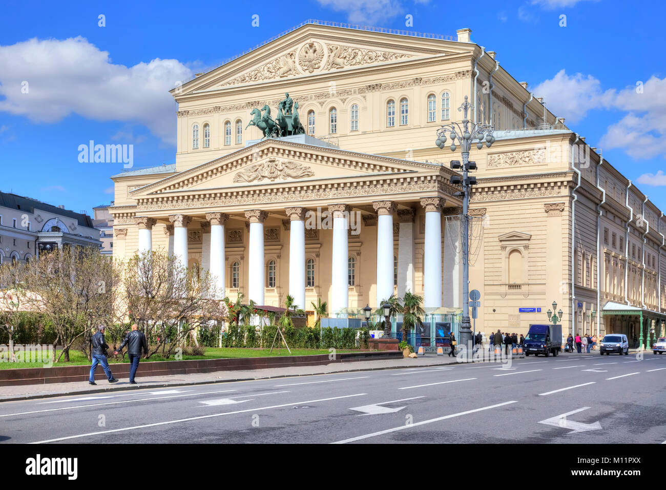 RUSSIA, MOSCA - aprile 24.2016: Stato accademico Teatro Bolshoi della Russia è uno dei più grandi in Russia e uno dei più importanti teatri di o Foto Stock