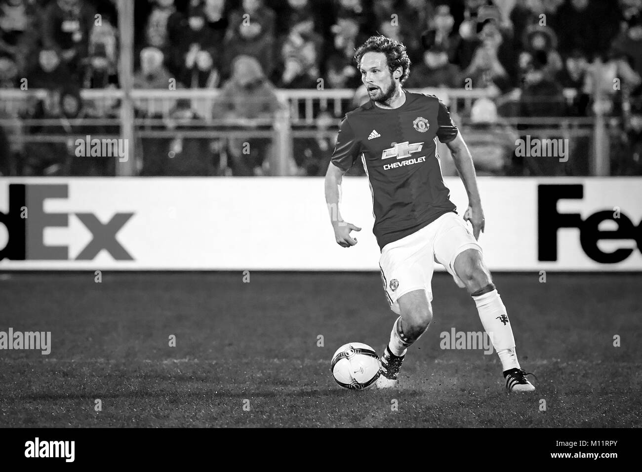 Juan Mata con sfera (trequartista) in match 1/8 finali di Europa League tra FC 'Rostov' e 'Manchester Regno", 09 marzo 2017 in Rost Foto Stock