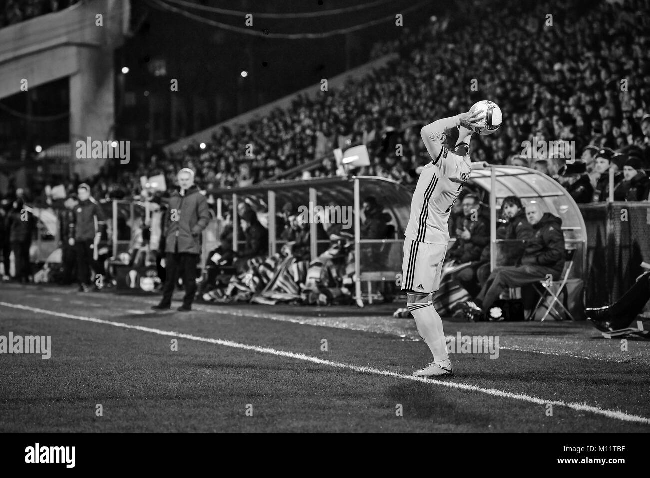 Momenti di gioco in match 1/8 finali di Europa League tra FC 'Rostov' e 'Manchester Regno", 09 marzo 2017 a Rostov-on-Don, in Russia. Foto Stock