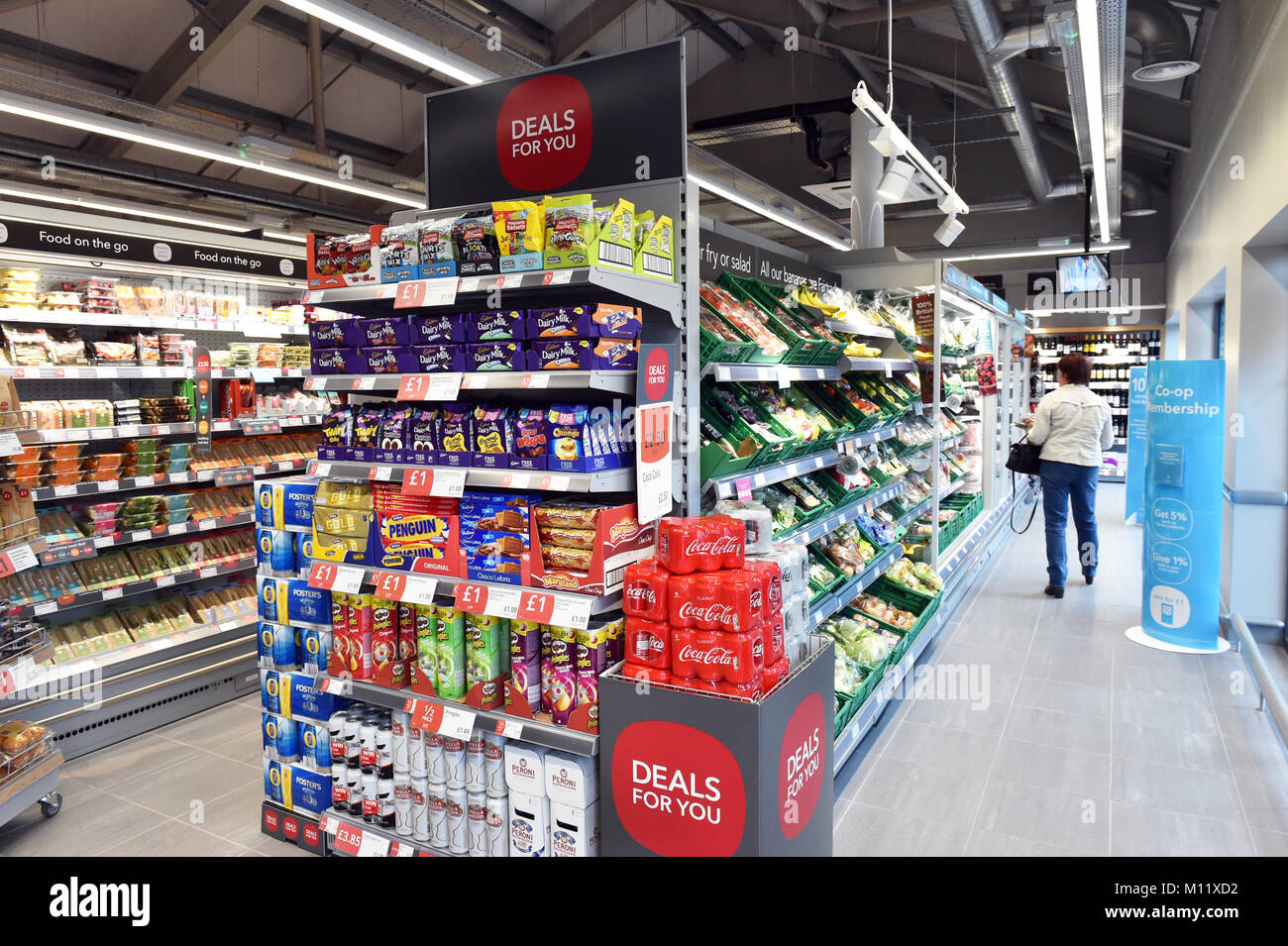 Co-op piccolo supermercato UK Foto Stock