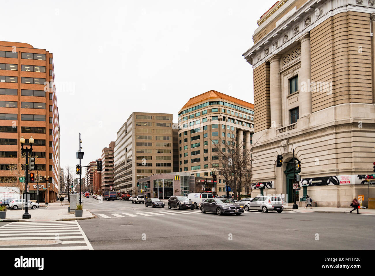 Strade di Washington DC, capitale Foto Stock
