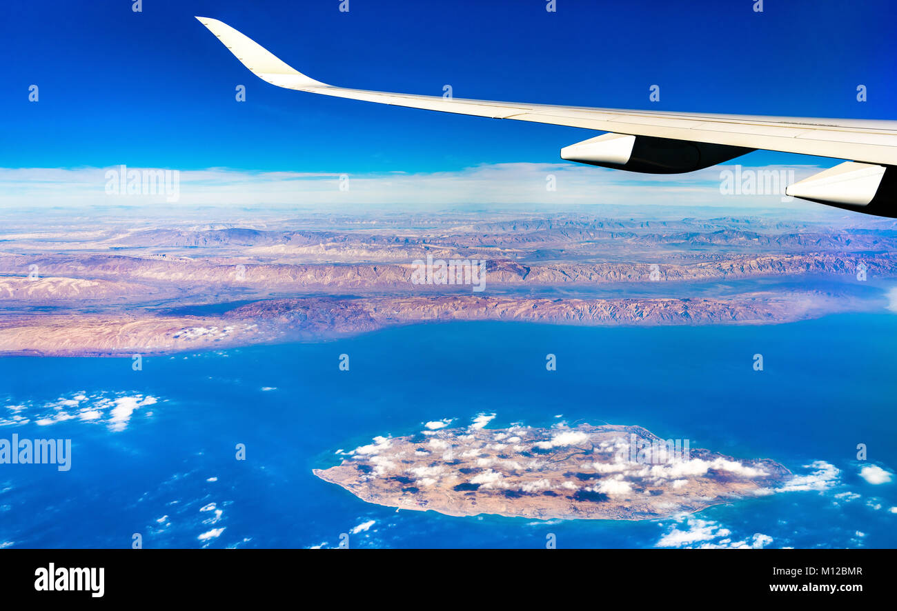 Vista aerea di Kish Island nel Golfo Persico, Iran Foto Stock