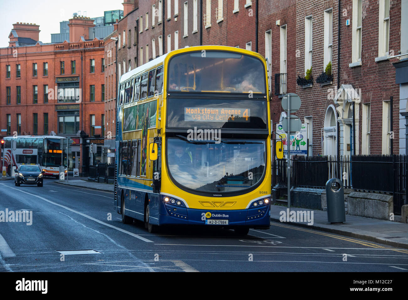 #4 bus pubblico a Dublino, Irlanda Foto Stock