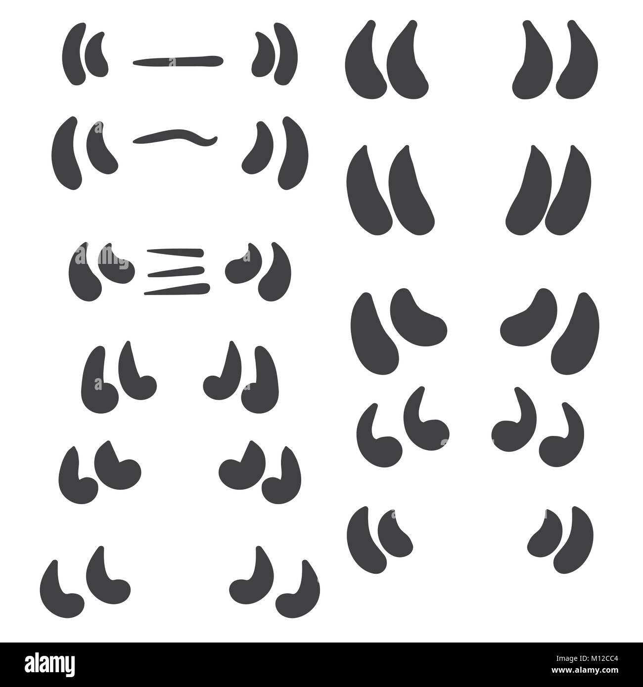 Scarabocchio disegnati a mano preventivo & Preventivi dicendo segni di grammatica Illustrazione Vettoriale