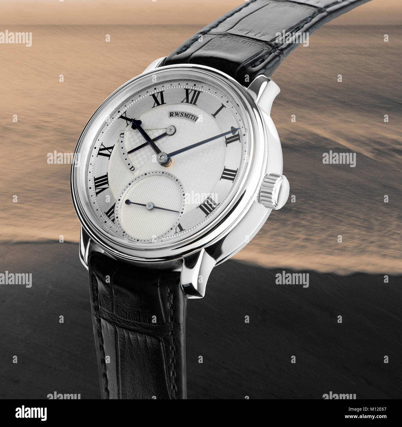 Roger Smith platinum guarda a mano sull'Isola di Man Foto Stock