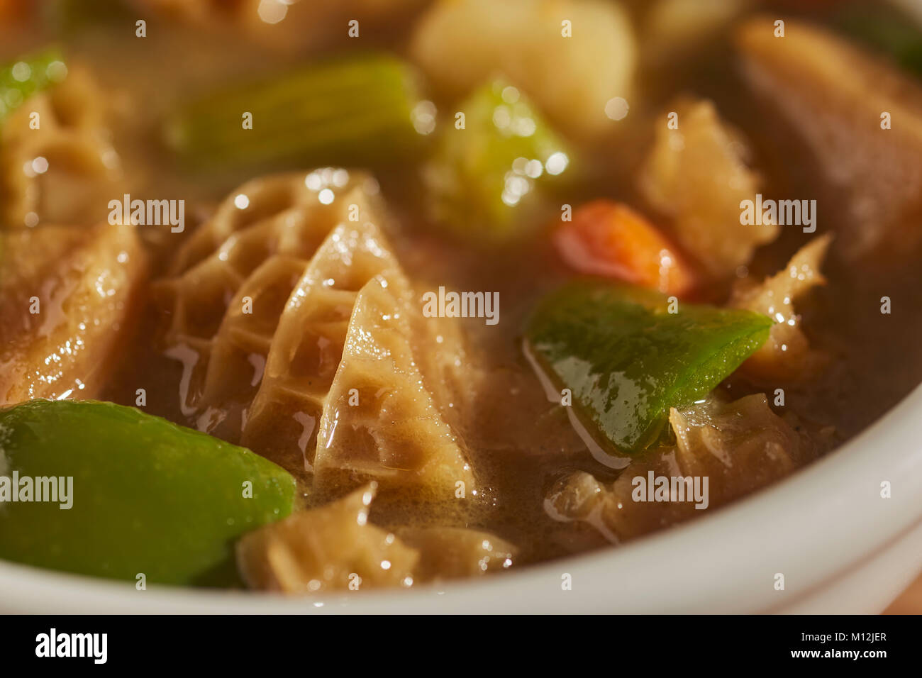 Pepe piatto di zuppa, una tradizionale zuppa di trippa dalla Pennsylvania Foto Stock