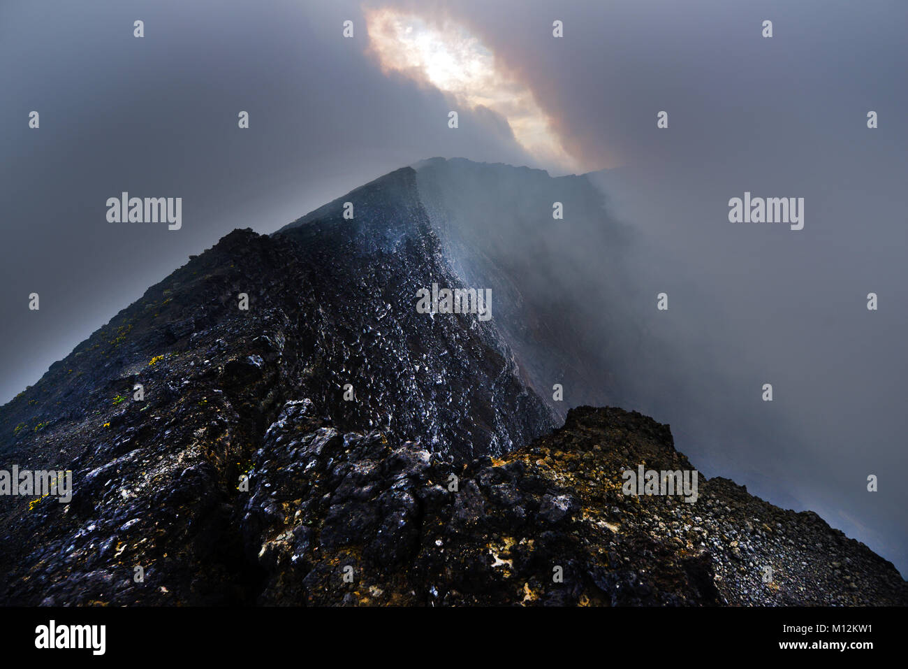 Vulcano Nyiragongo nella catena dei Virunga, D.R.C Foto Stock