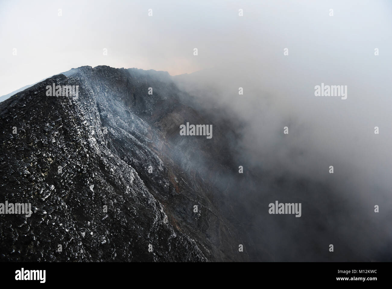 Vulcano Nyiragongo nella catena dei Virunga, D.R.C Foto Stock