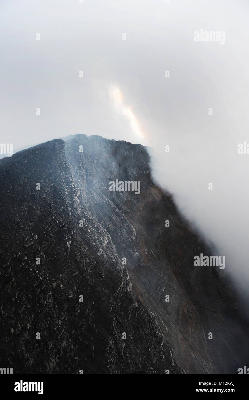 Vulcano Nyiragongo nella catena dei Virunga, D.R.C Foto Stock