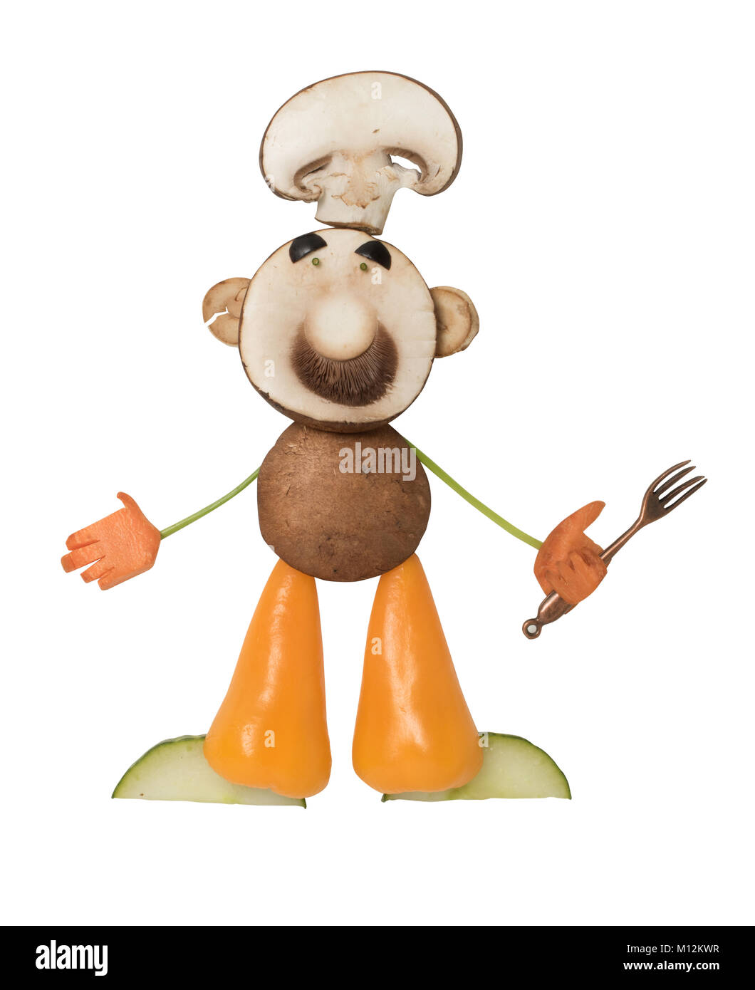 Un modo creativo per creare chef con verdure Foto Stock