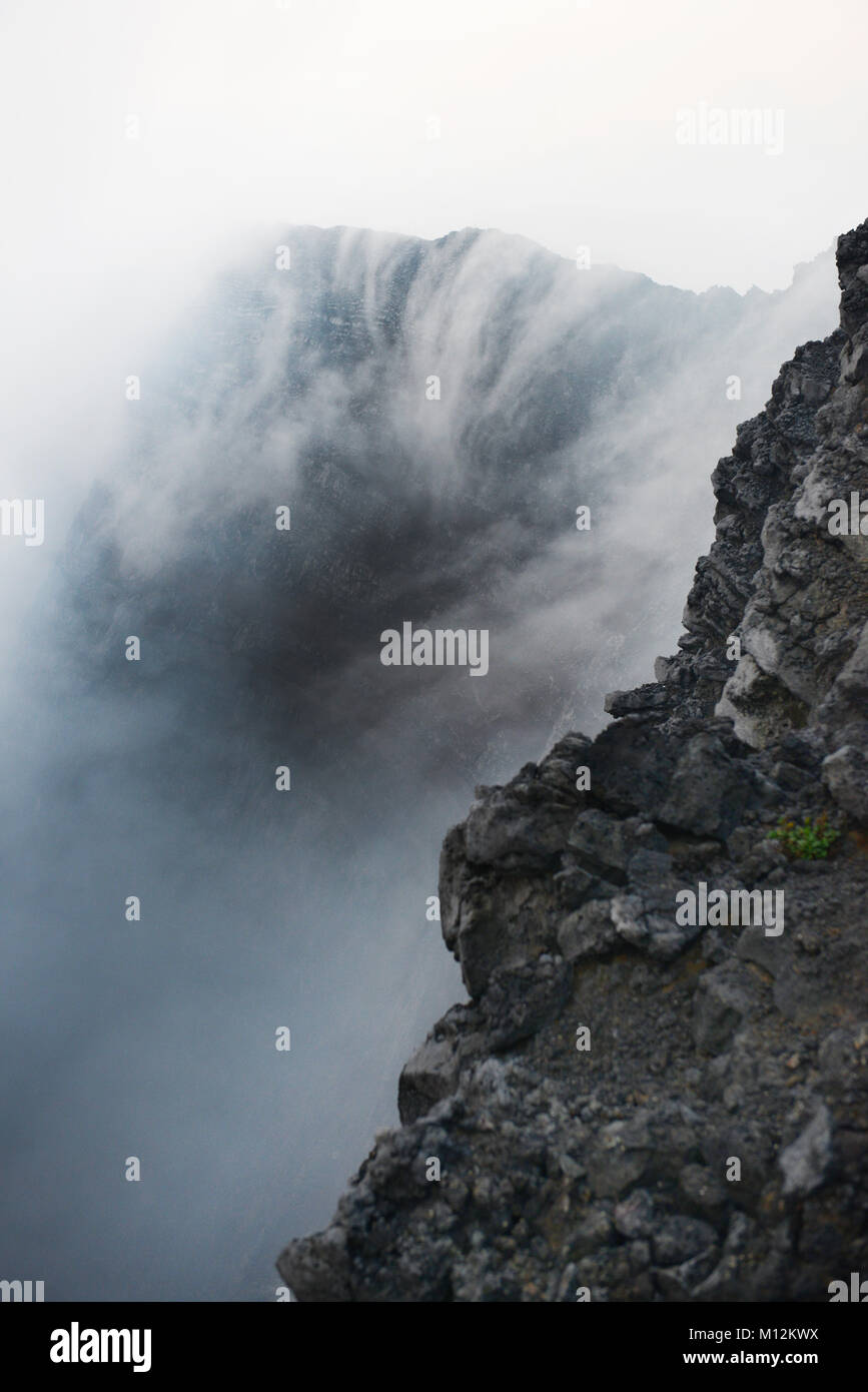 Vulcano Nyiragongo nella catena dei Virunga, D.R.C Foto Stock