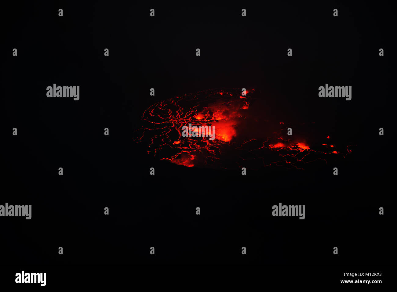 Vulcano Nyiragongo nella catena dei Virunga, D.R.C Foto Stock