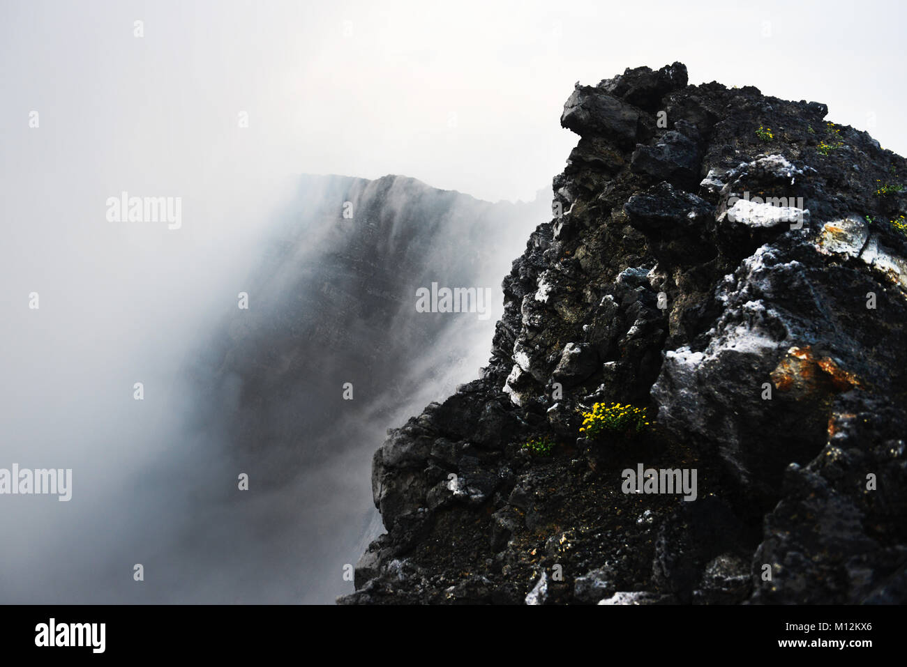 Vulcano Nyiragongo nella catena dei Virunga, D.R.C Foto Stock