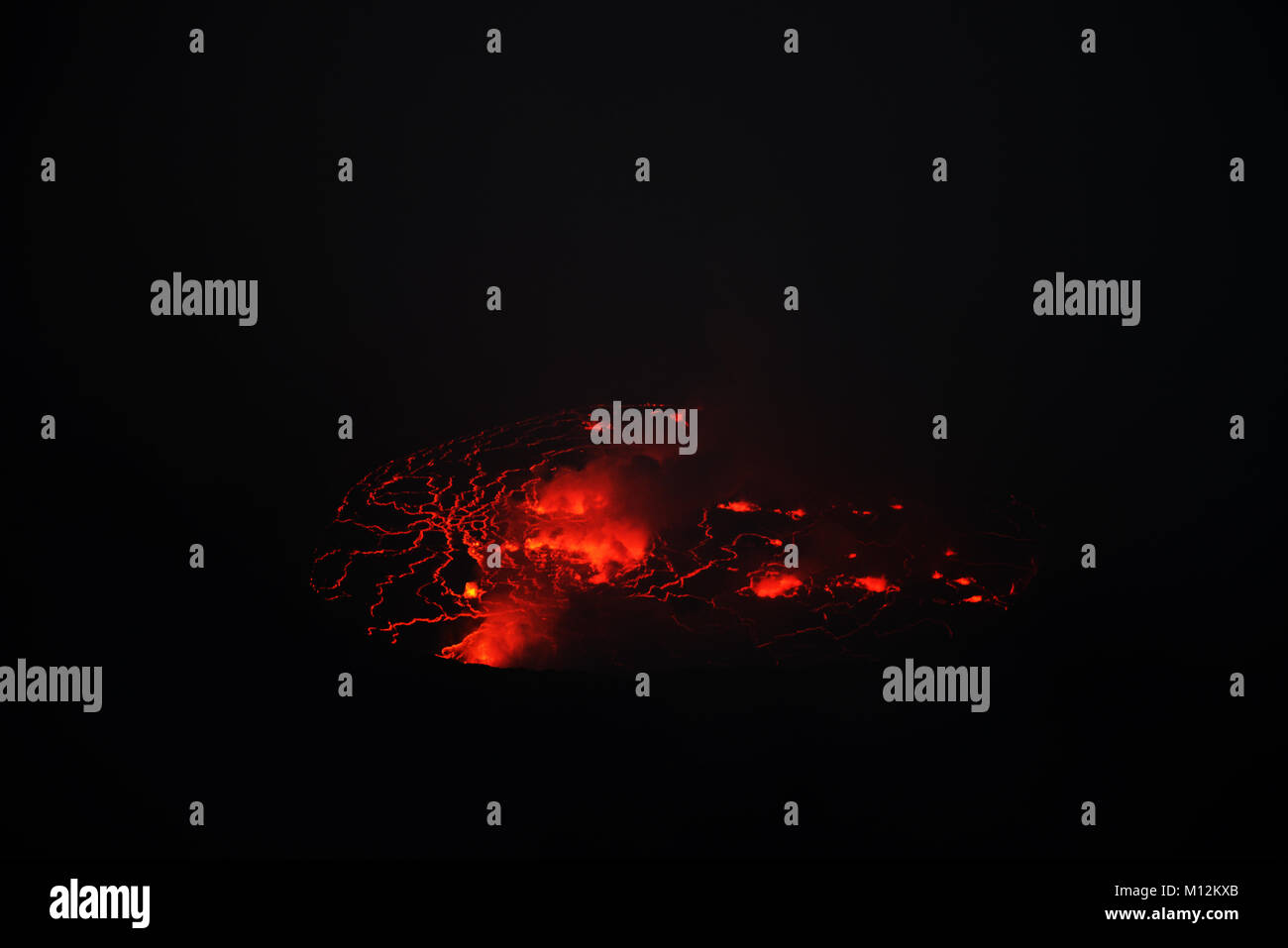 Vulcano Nyiragongo nella catena dei Virunga, D.R.C Foto Stock