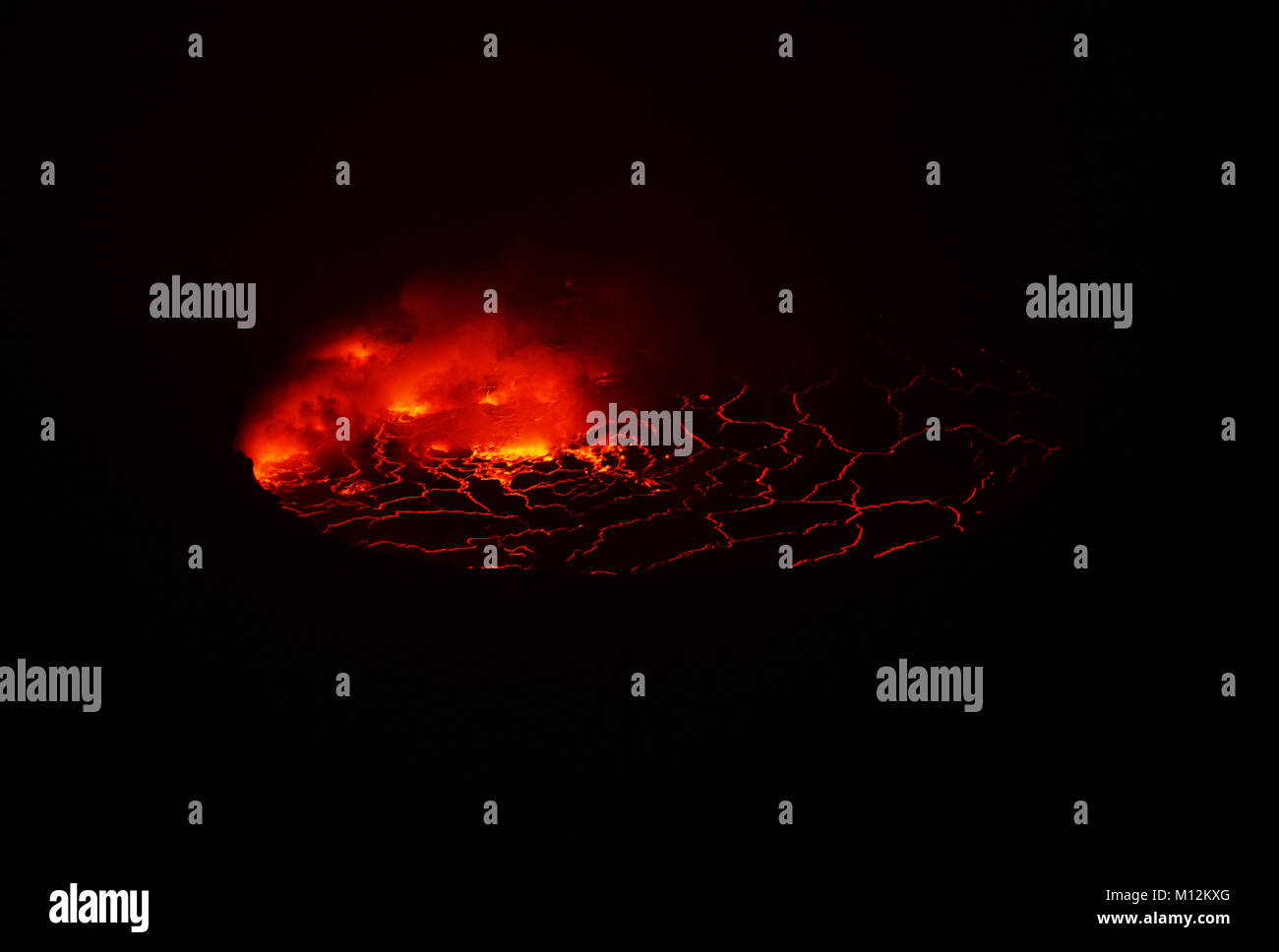 Vulcano Nyiragongo nella catena dei Virunga, D.R.C Foto Stock