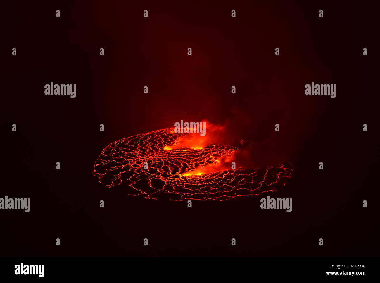 Vulcano Nyiragongo nella catena dei Virunga, D.R.C Foto Stock