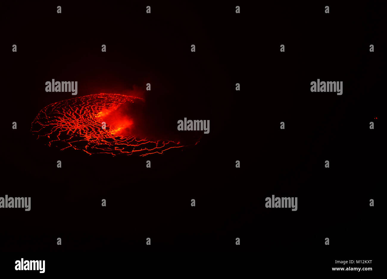 Vulcano Nyiragongo nella catena dei Virunga, D.R.C Foto Stock