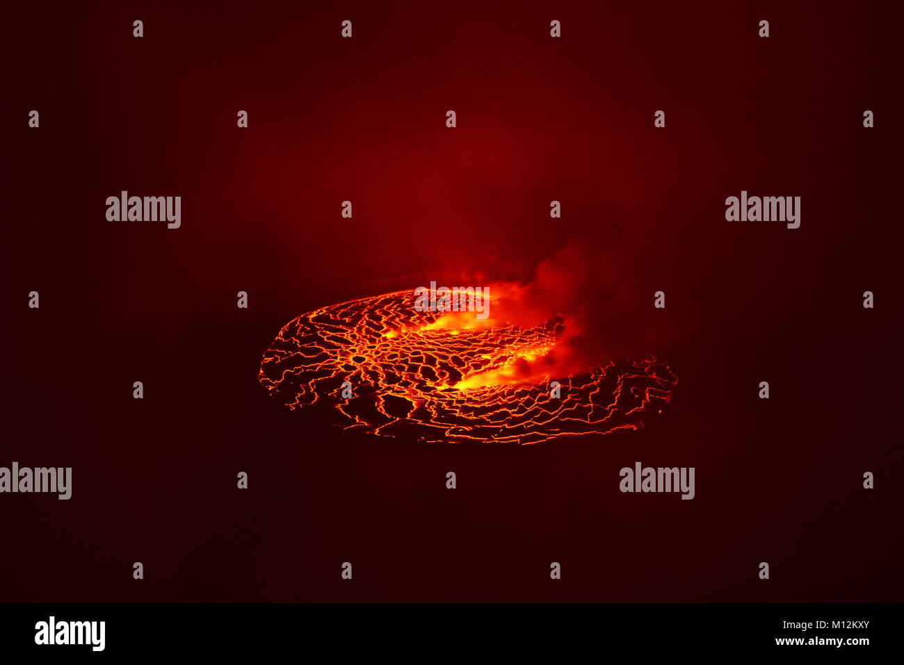 Vulcano Nyiragongo nella catena dei Virunga, D.R.C Foto Stock
