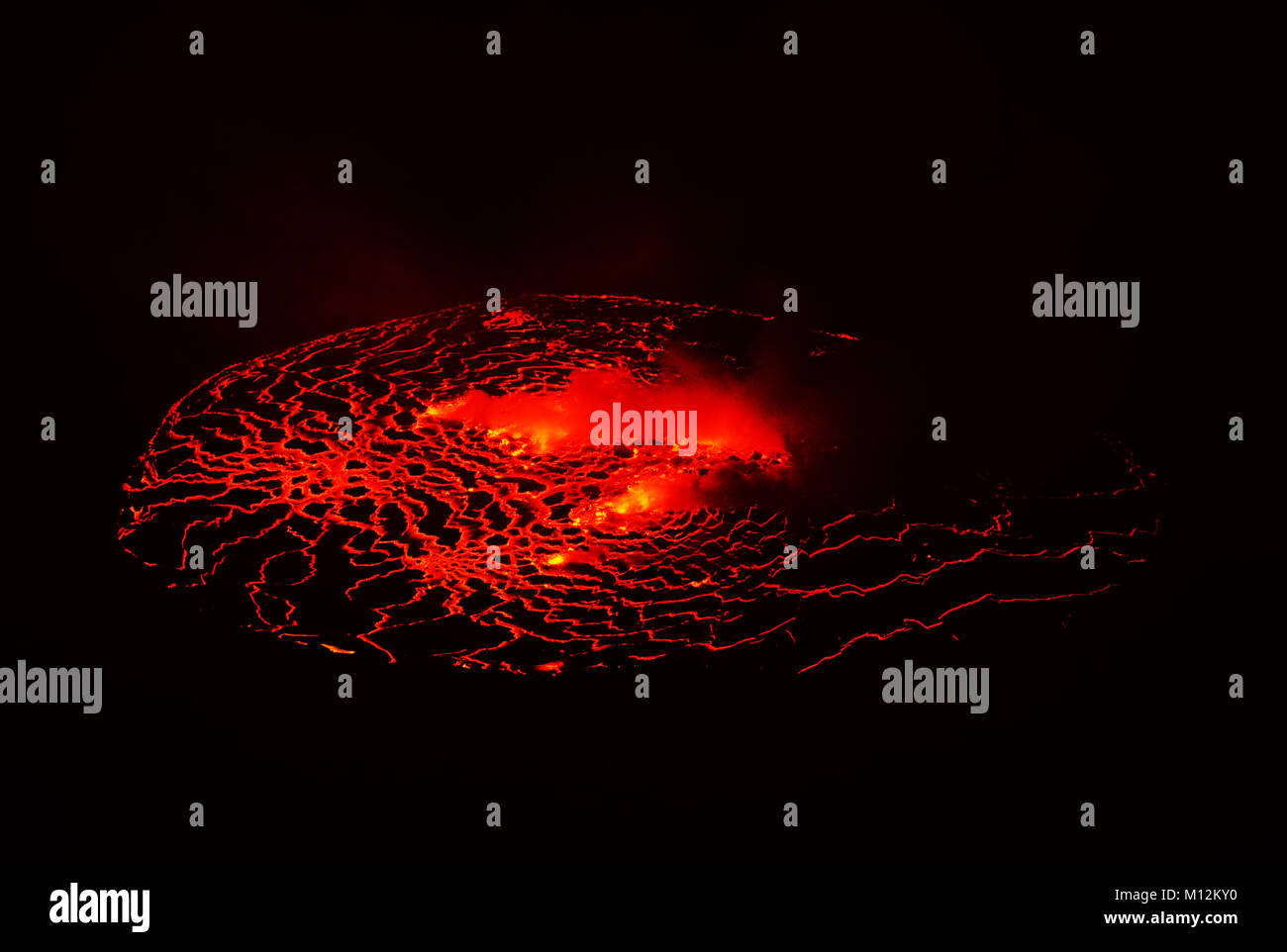 Vulcano Nyiragongo nella catena dei Virunga, D.R.C Foto Stock