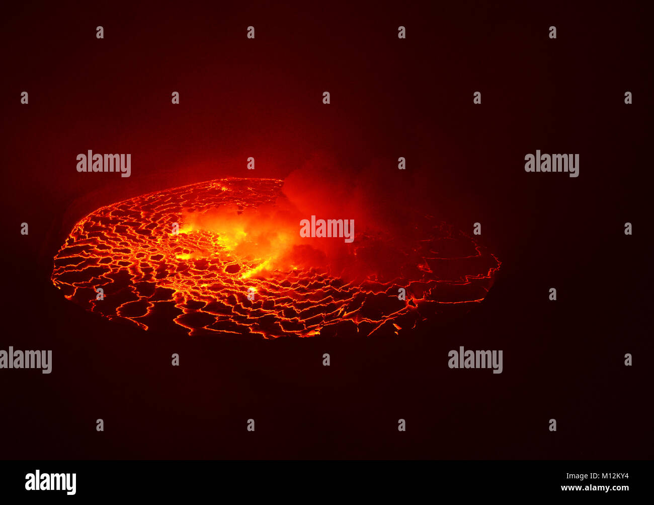 Vulcano Nyiragongo nella catena dei Virunga, D.R.C Foto Stock