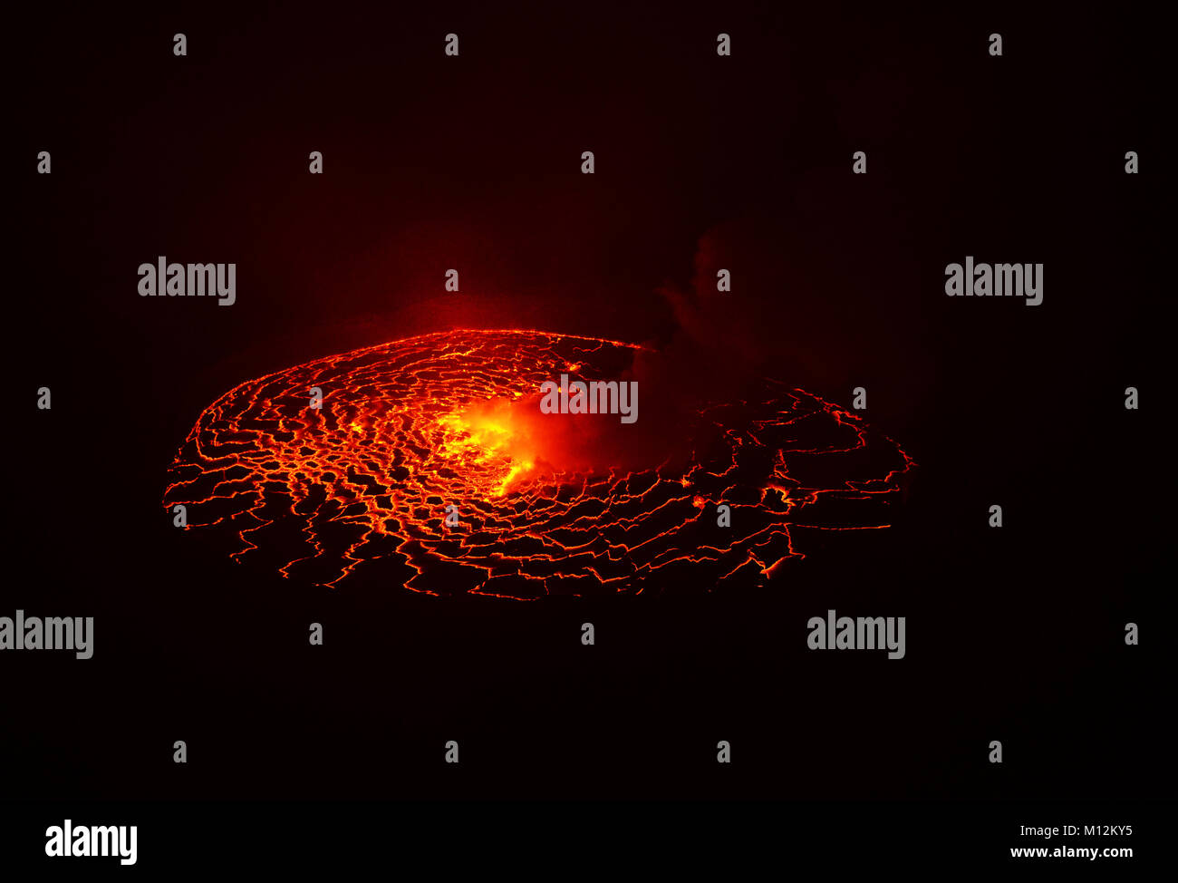 Vulcano Nyiragongo nella catena dei Virunga, D.R.C Foto Stock