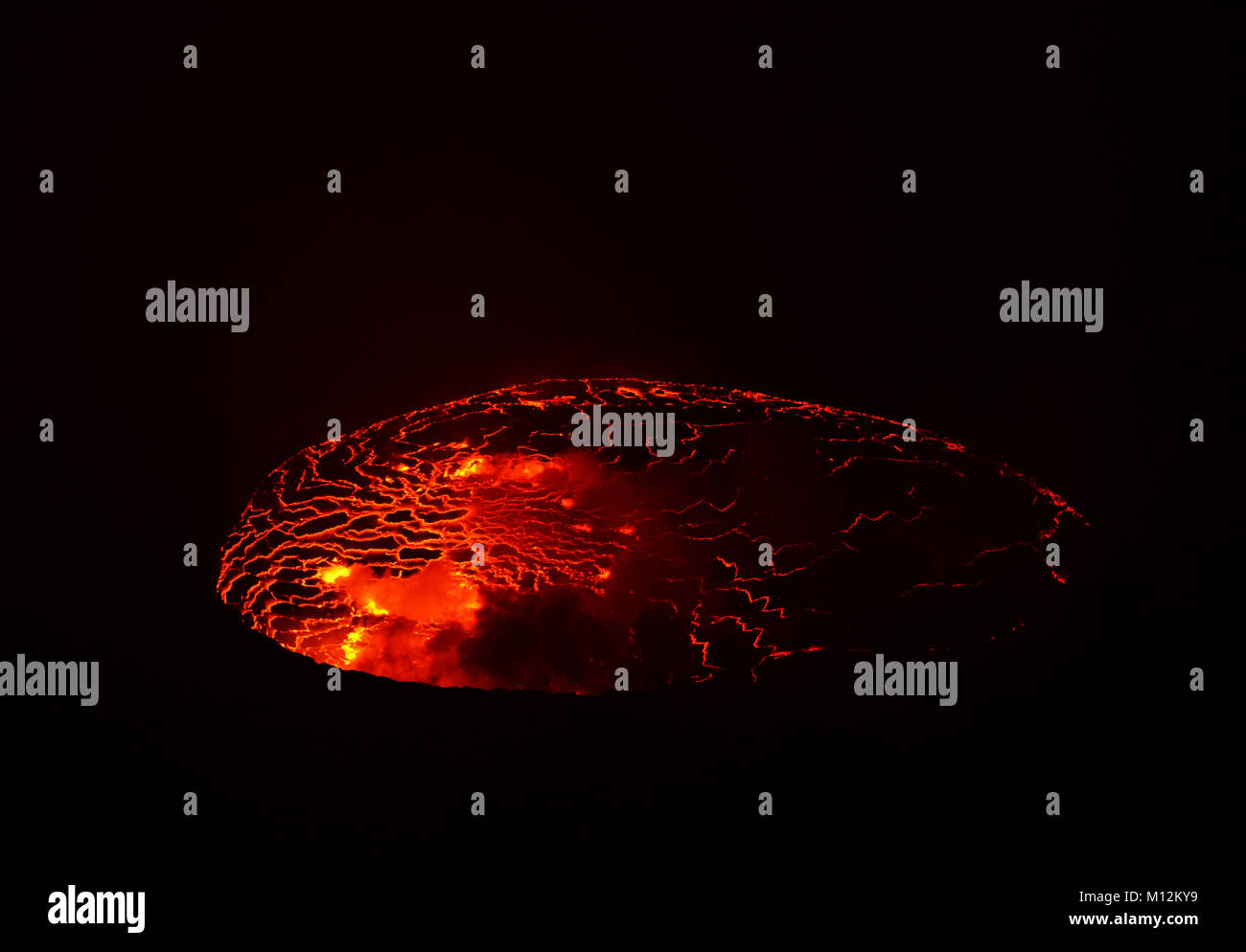 Vulcano Nyiragongo nella catena dei Virunga, D.R.C Foto Stock