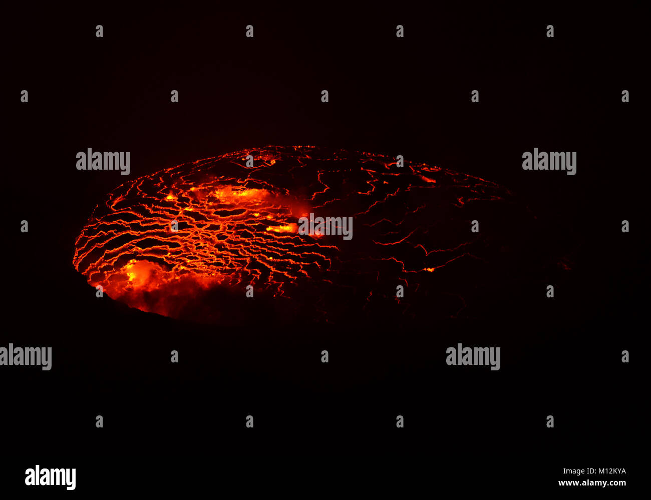 Vulcano Nyiragongo nella catena dei Virunga, D.R.C Foto Stock