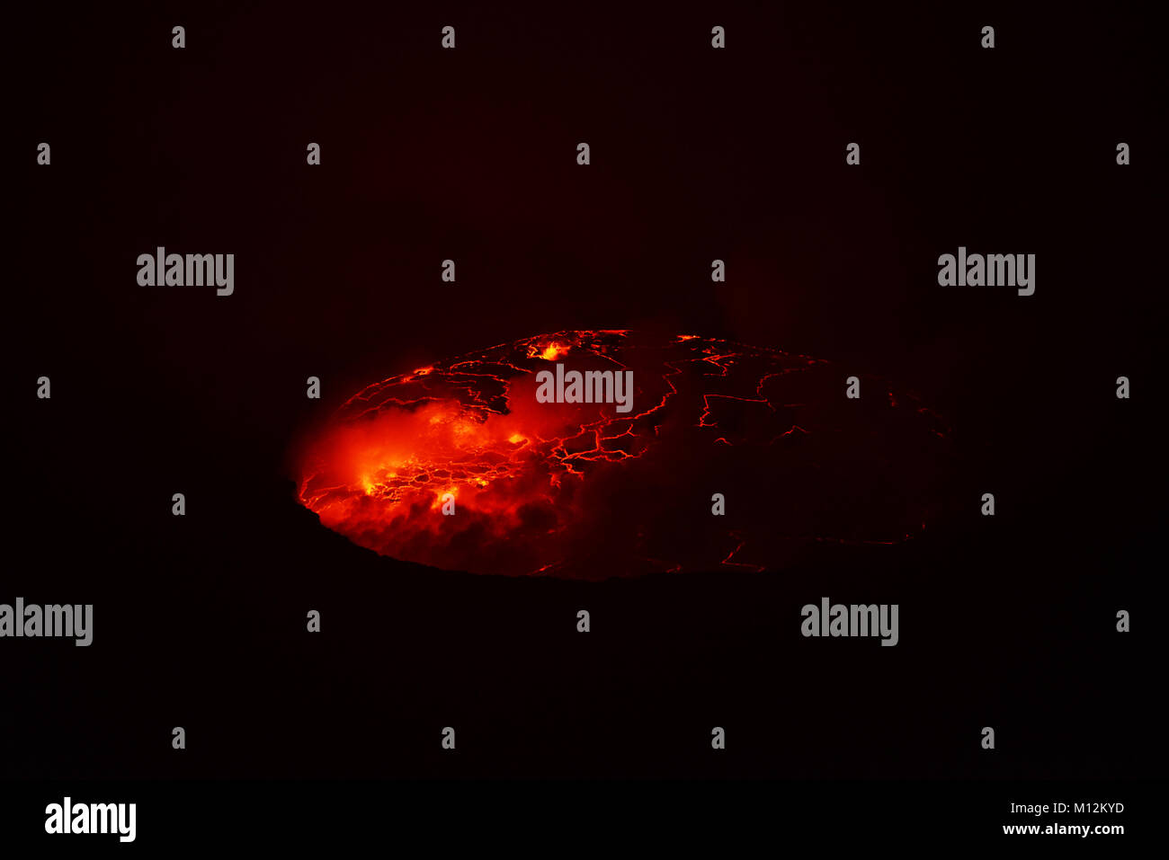 Vulcano Nyiragongo nella catena dei Virunga, D.R.C Foto Stock