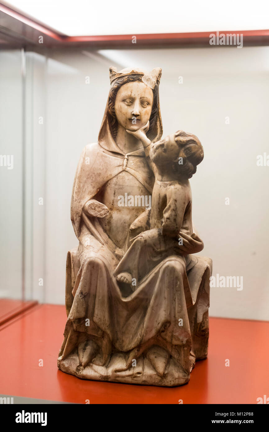 Barcellona, Spagna - 11 gennaio 2018: Gaudi centro espositivo presenta una mostra permanente a piedi con Gaudi dove dell'architetto appartengono personali Foto Stock