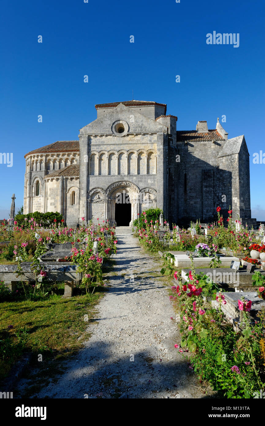 La chiesa di St Radegonde, Talmont sur Gironde, Charente-Maritime dipartimento nella regione Nouvelle-Aquitaine, parte sud-ovest della Francia Foto Stock