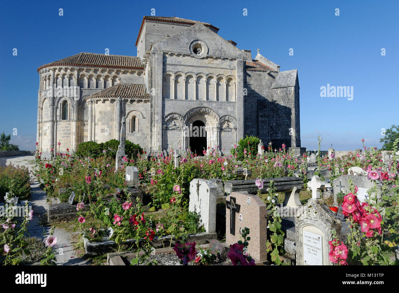 La chiesa di St Radegonde, Talmont sur Gironde, Charente-Maritime dipartimento nella regione Nouvelle-Aquitaine, parte sud-ovest della Francia Foto Stock