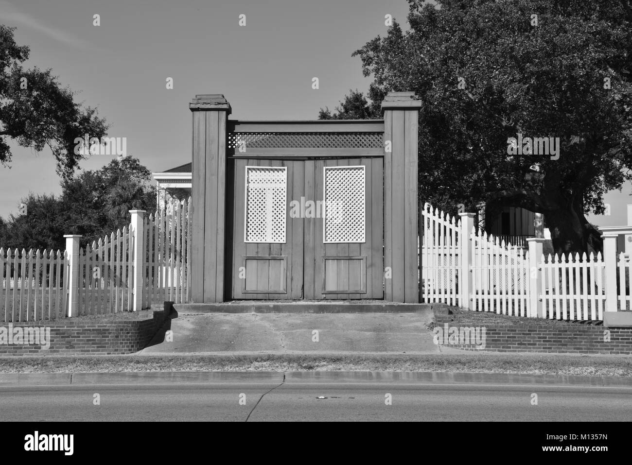 Cancelli di una vecchia casa in Biloxi Mississippi Foto Stock