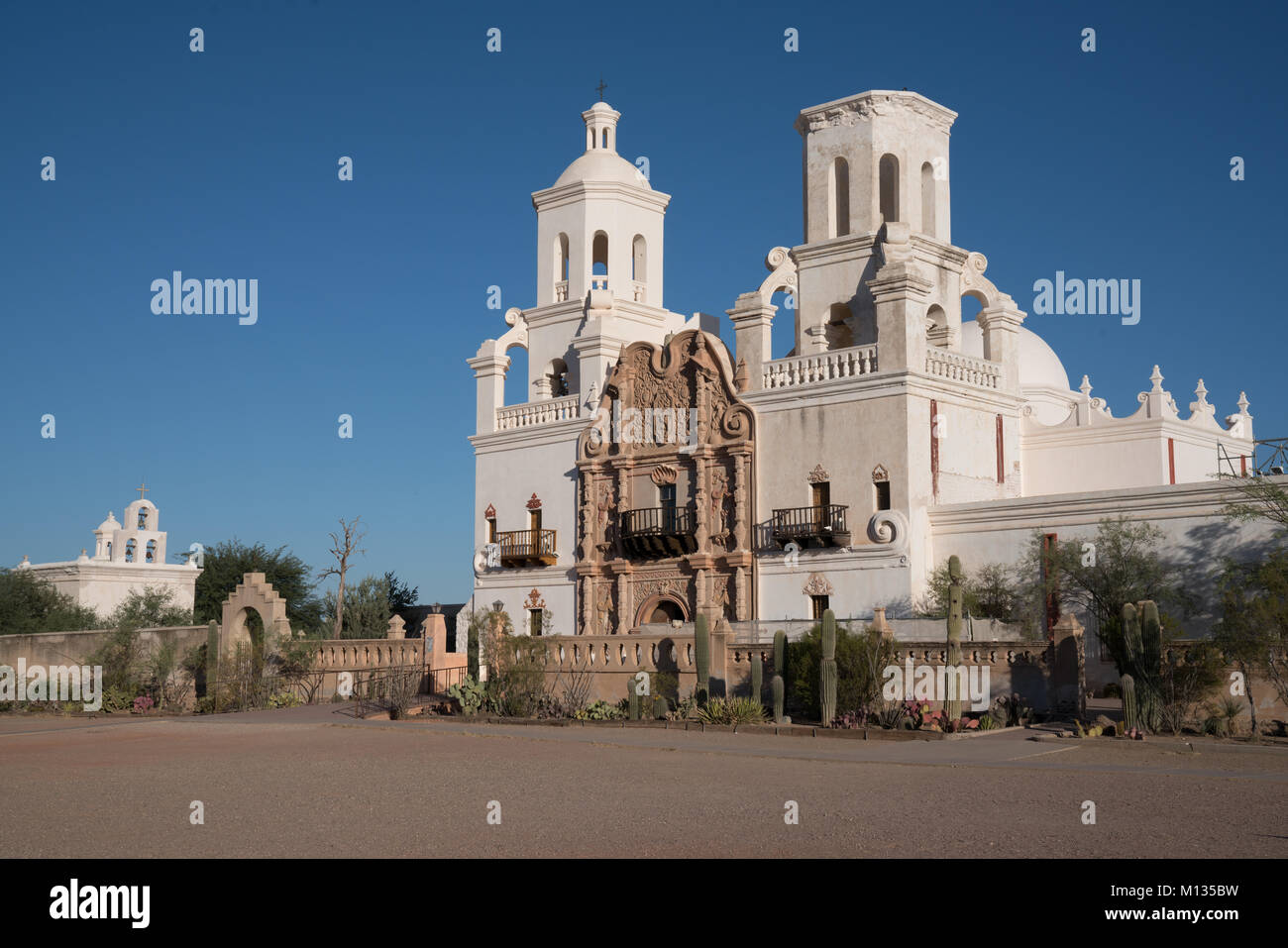 La storica missione di San Xavier del Bac Tucson, Arizona Foto Stock