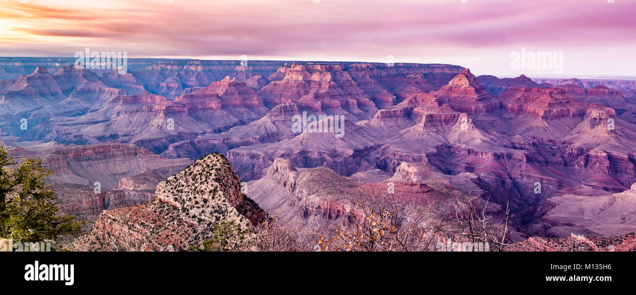 Vista panoramica del Grand Canyon, Arizona dal South Rim Foto Stock