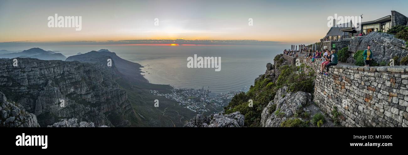 Sud Africa, Western Cape, Cape Town, Vista dalla Montagna della Tavola Foto Stock