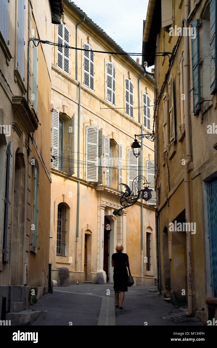 Francia, Bouches du Rhone, Arles, l'hotel de Vernon (XVIII secolo) di proprietà della famiglia Dervieux per quattro generazioni Foto Stock